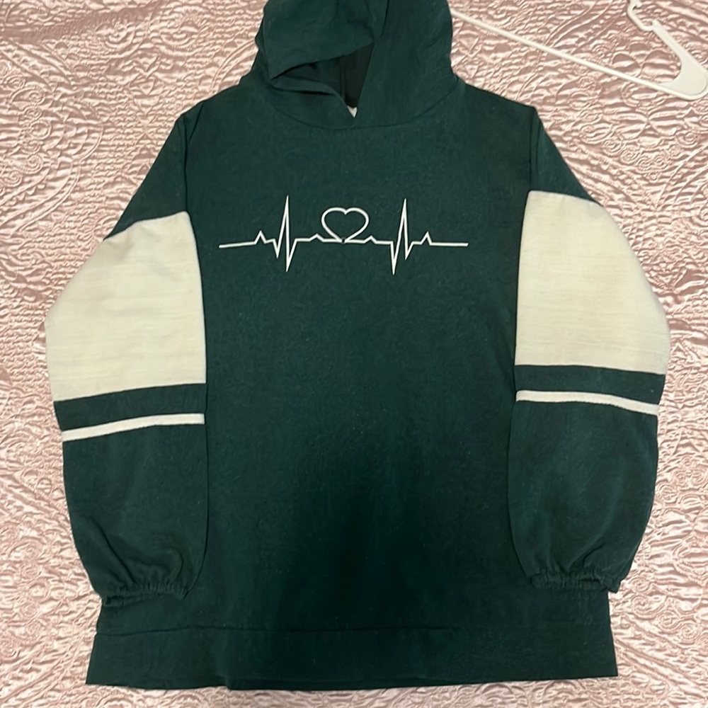 A cute comfortable green hoodie